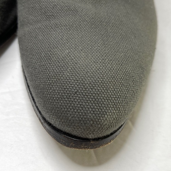 GIUSEPPE ZANOTTI Gray Canvas Ankle Boots Side Zip Size 41 - Picture 6 of 14